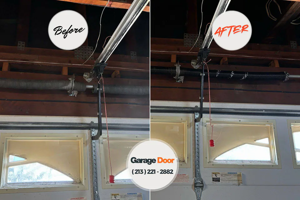Before and after: garage door repair McMinnville, OR